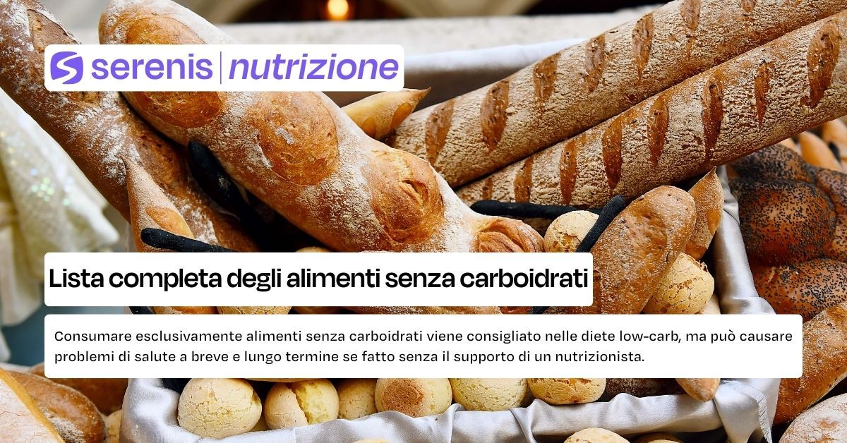 alimenti senza carboidrati