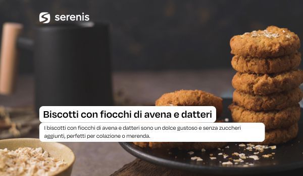 Biscotti con fiocchi di avena e datteri