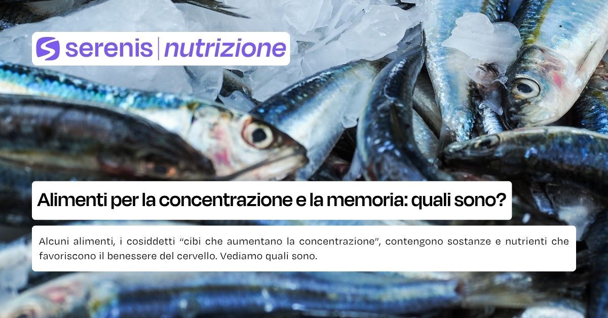 cibi che aumentano la concentrazione