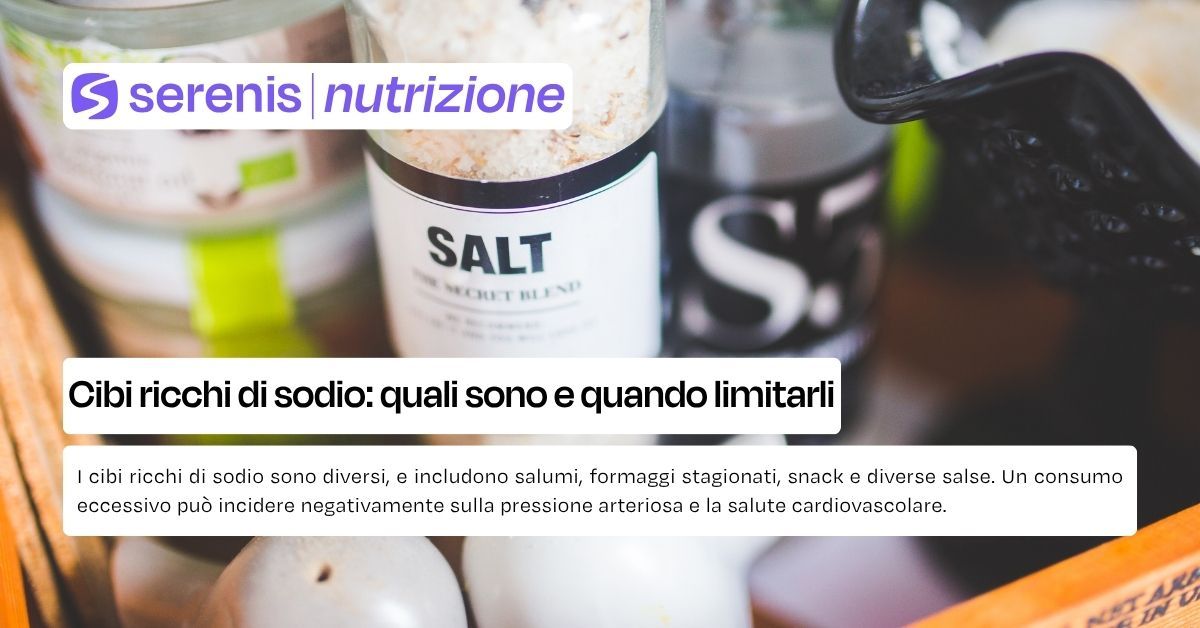 cibi ricchi di sodio