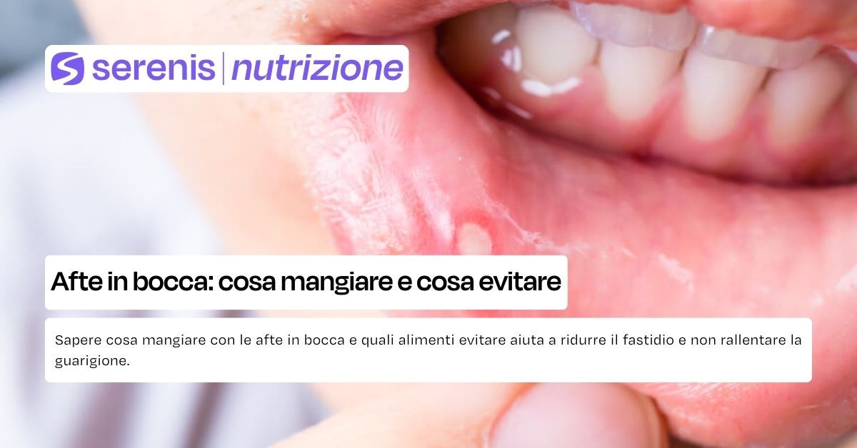 cosa mangiare con afte in bocca 