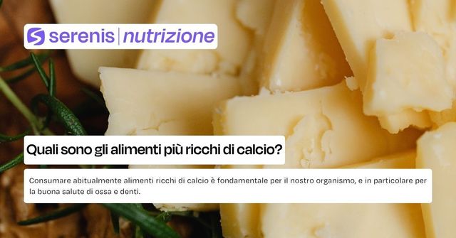alimenti ricchi di calcio