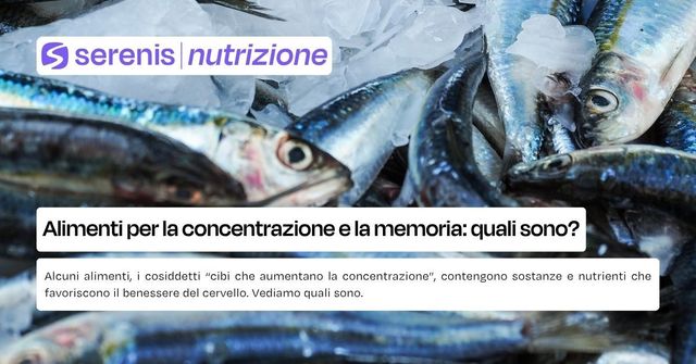 cibi che aumentano la concentrazione
