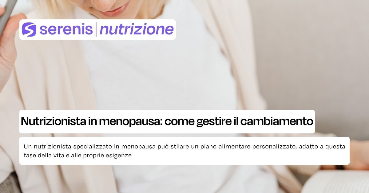 nutrizionista specializzato in menopausa
